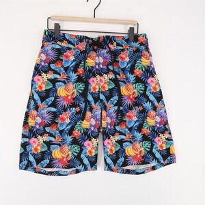 Hreski Swim‎ Trunks Shorts Mens 32 Tropical Floral Mesh Lined
